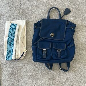 Tory Burch Nylon Flap Backpack